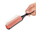 9-Row Cushion Nylon Bristle Styling Brush for Separating, Defining Curls, Blow-Drying